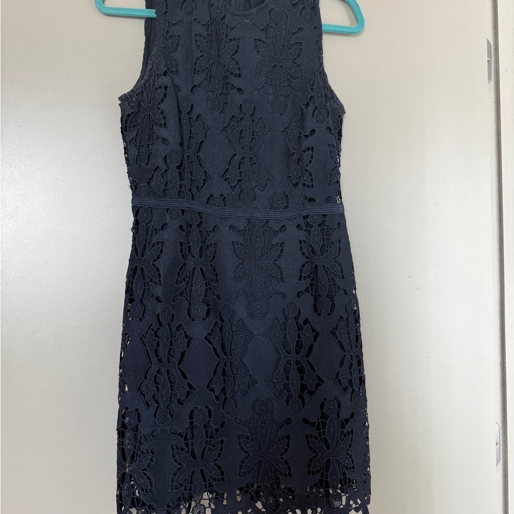 H&M Blue Sheath Halter Mini Dress